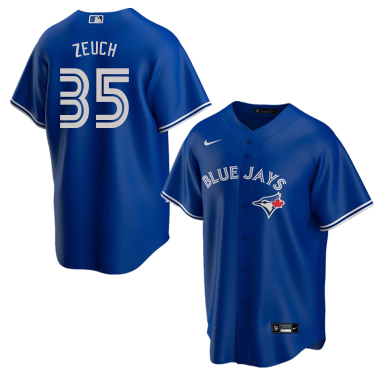 Nike Men #35 T.J. Zeuch Toronto Blue Jays Baseball Jerseys Sale-Blue